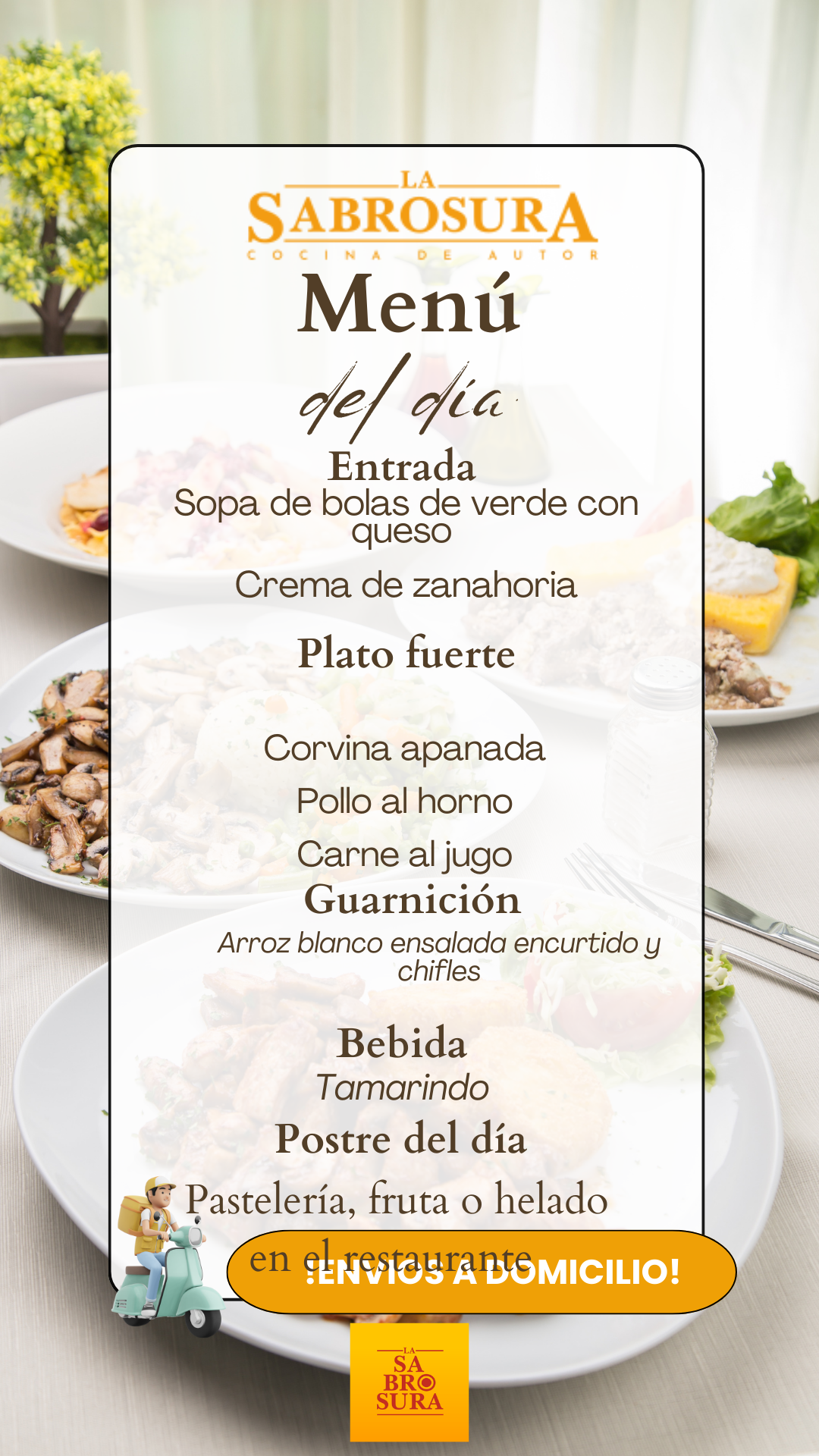 Menú del día $4