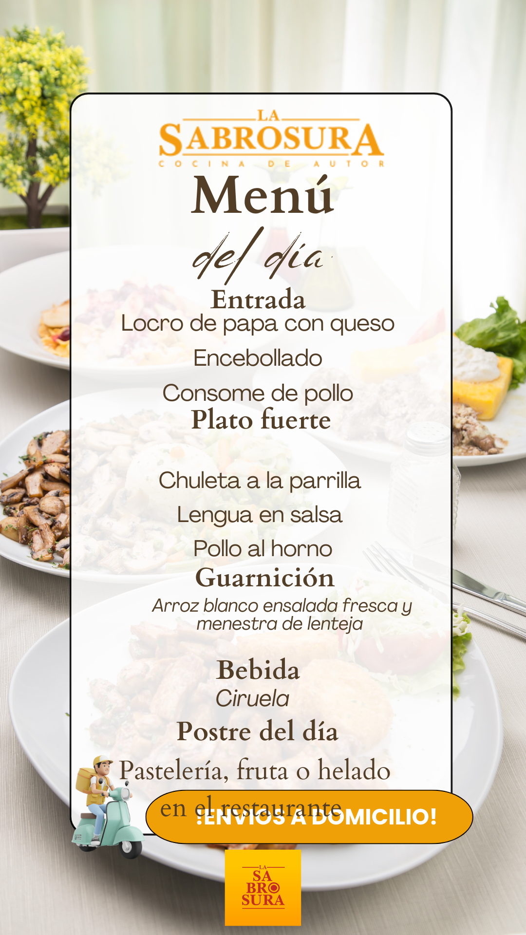 Menú del día $4