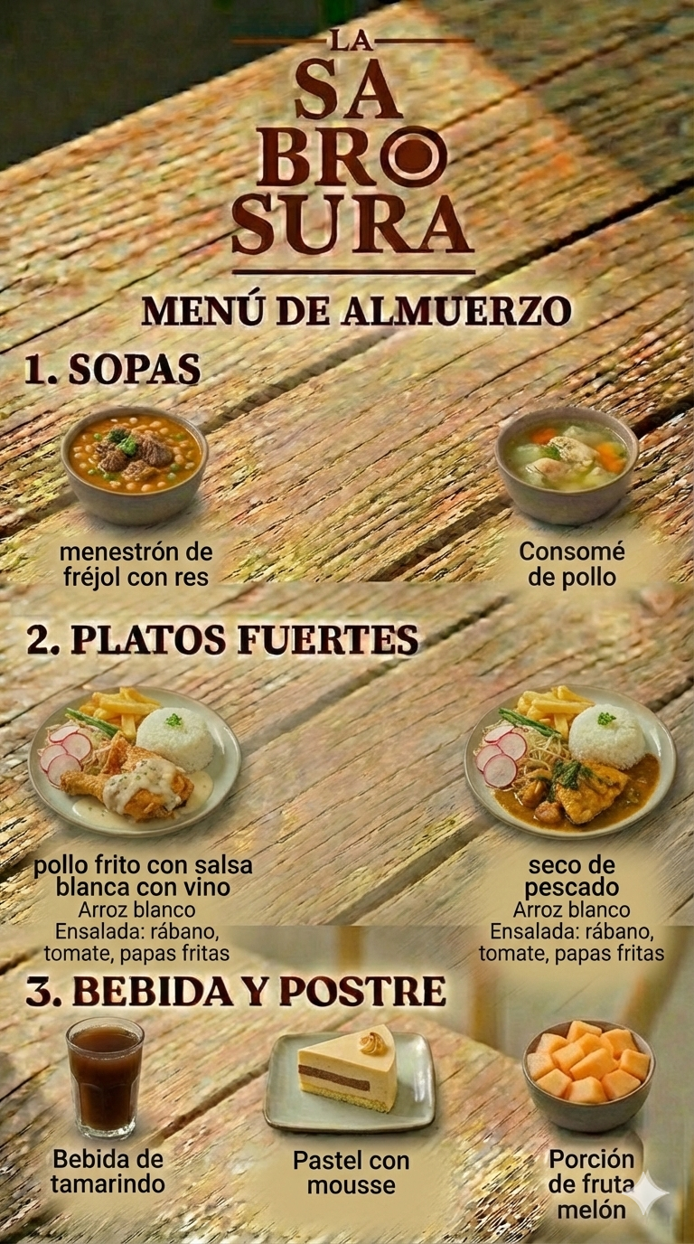 Menú del día $4