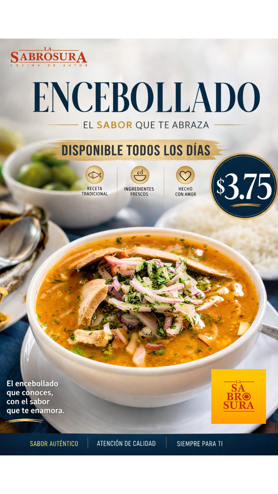 Encebollado $3.75