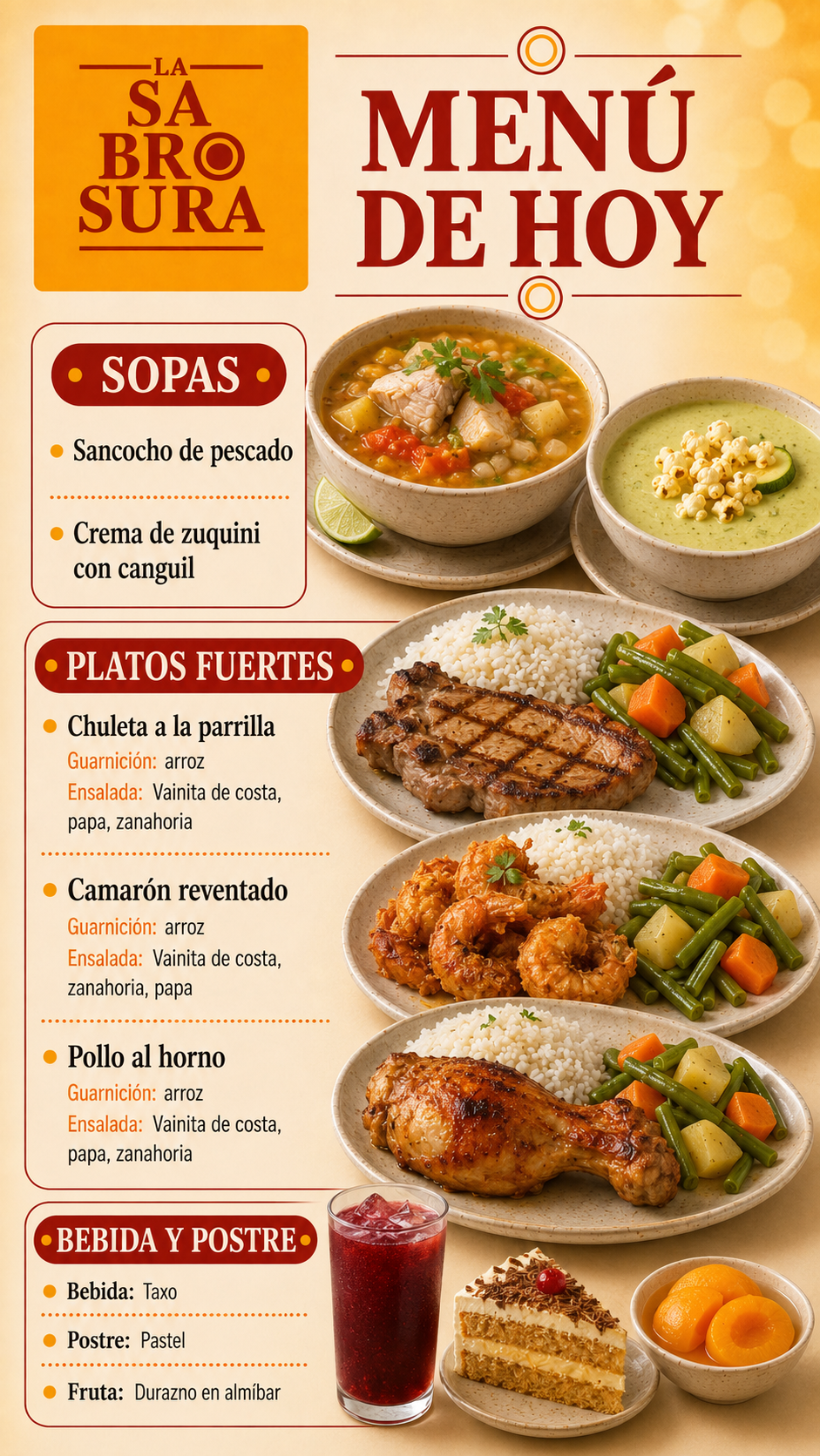 Menú del día $4
