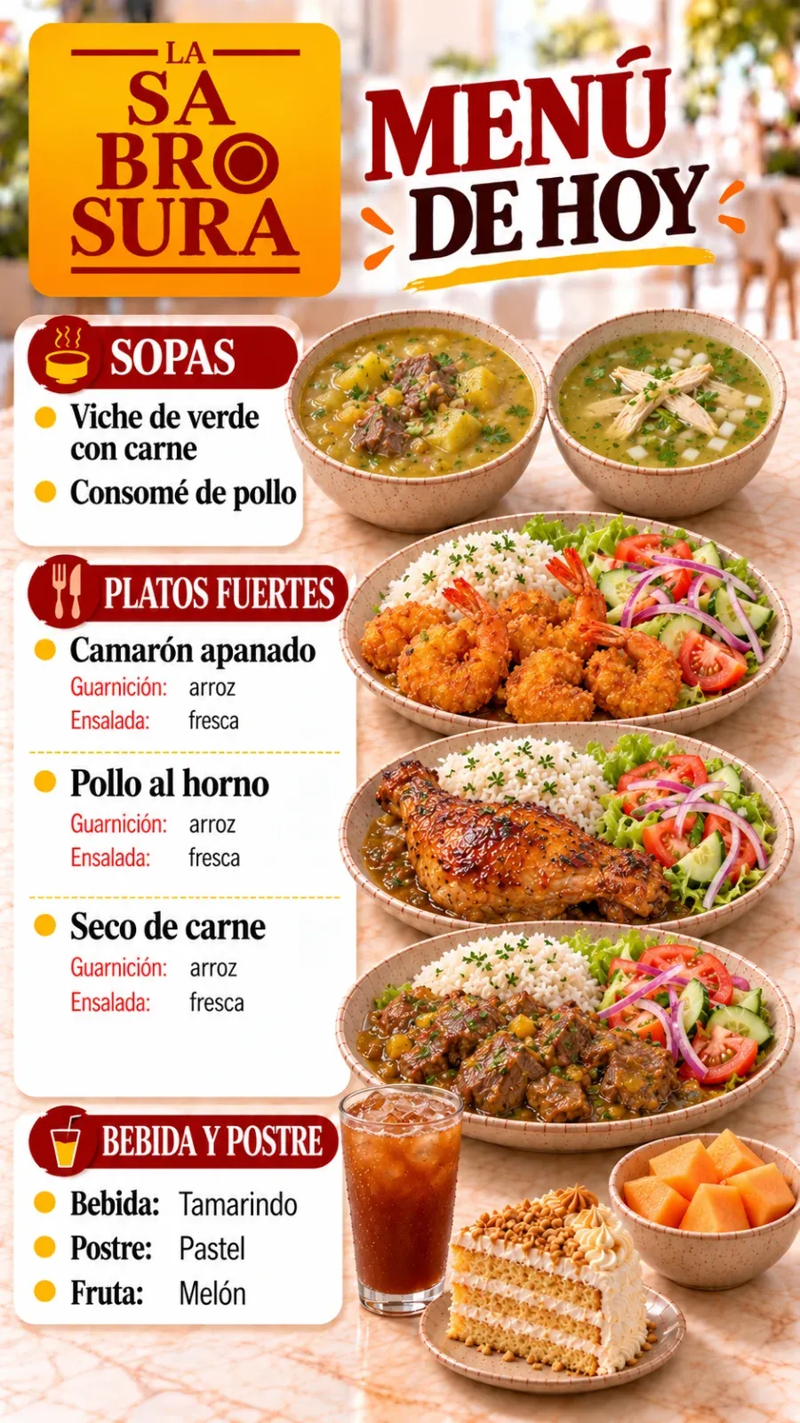 Menú del día $4